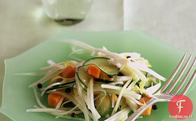 Insalata di papaia, indivia e granchi