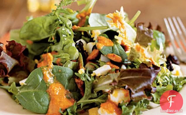 Insalata catalana con verdure e Vinaigrette Romesco (Xato)