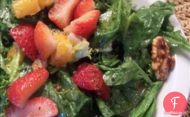 Insalata di spinaci con Vinaigrette all'arancia