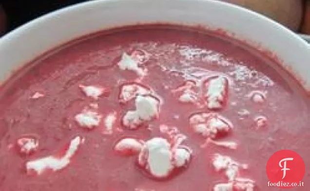 Barbabietola cremosa con zuppa di aneto