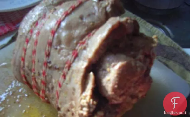 Cosciotto di agnello per il fornello lento / Pentola di coccio