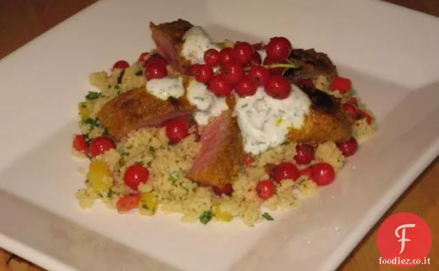 Costolette di agnello con Vino rosso e salsa al Rosmarino