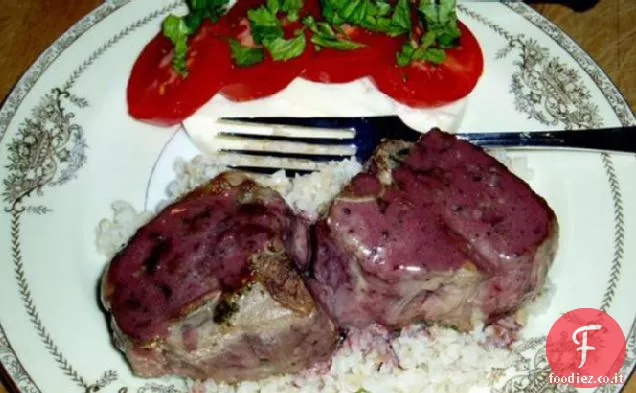 Costolette di agnello al rosmarino e salsa al vino di porto