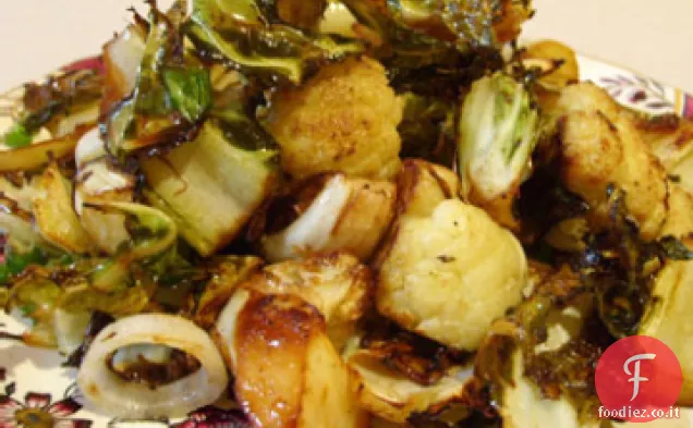 Rene con cipolline e cavolfiore