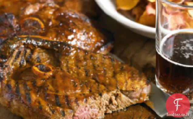 Guinness-Bistecche di agnello BBQ in salamoia