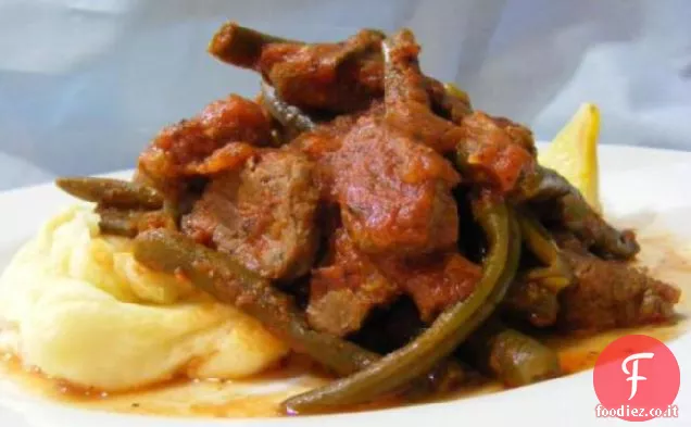 Agnello Brasato greco con Fagiolini e Pomodoro