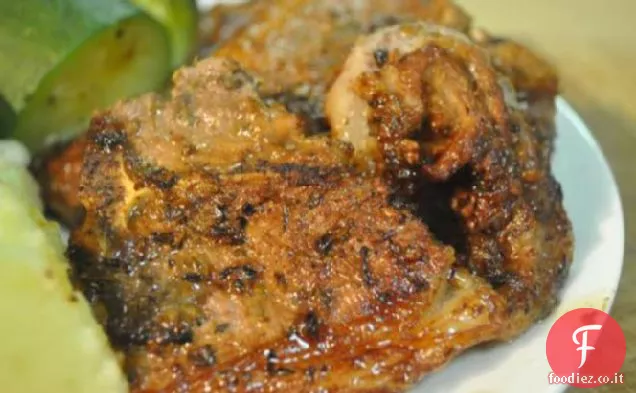 Costolette di lombo di agnello al limone e origano