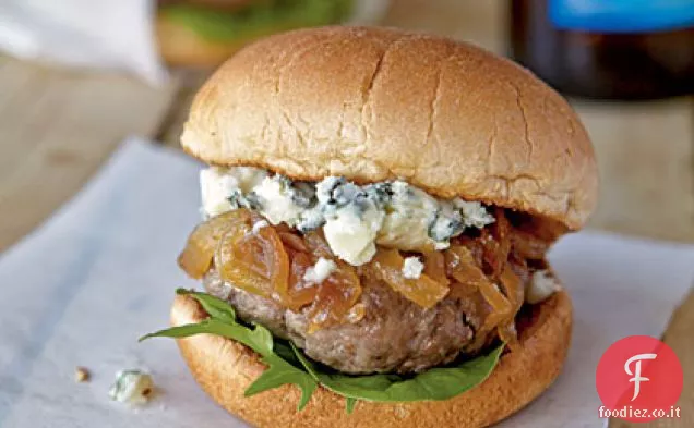 Cursori di agnello con formaggio blu