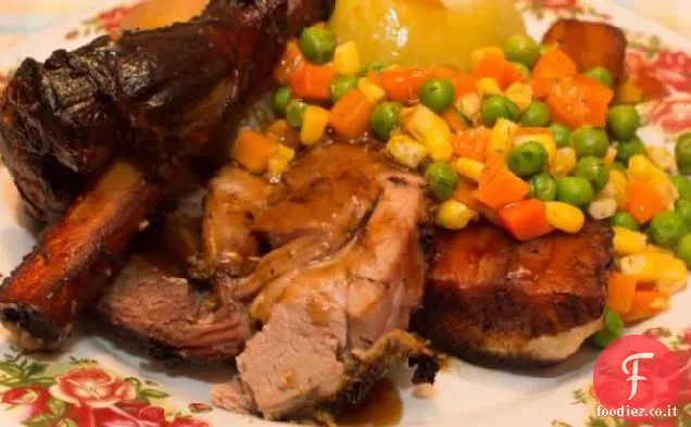 Arrosto di agnello all'aglio e Rosmarino