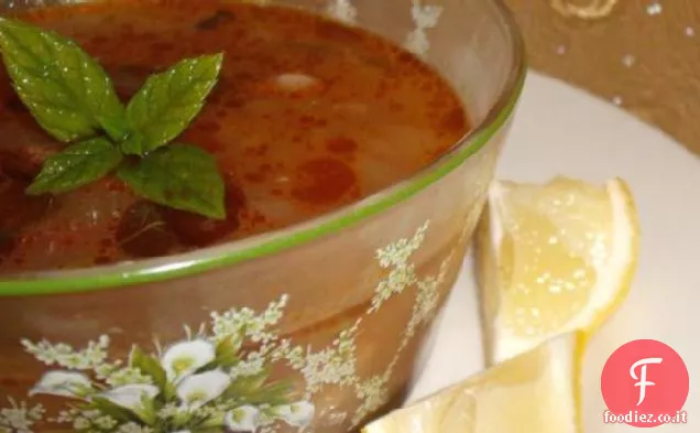 Shorba Libiya-Zuppa di agnello e ceci libici
