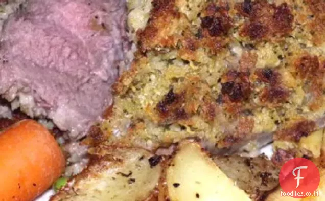 Cremagliera di agnello con crosta di salvia