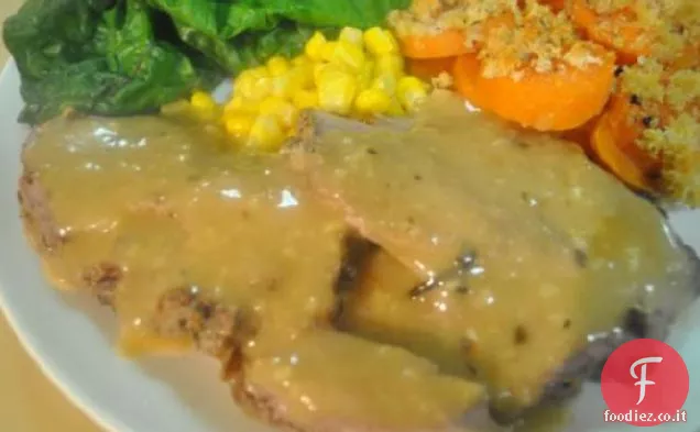 Coscia di agnello al burro e alla brace