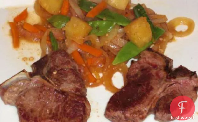 Agnello piccante cinese della Nuova Zelanda