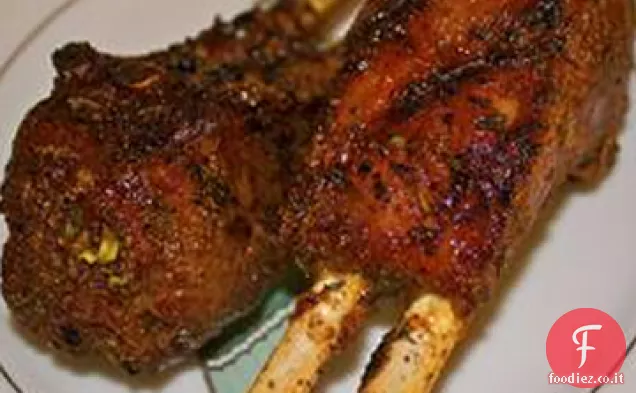 Agnello alla griglia con glassa di zucchero di canna