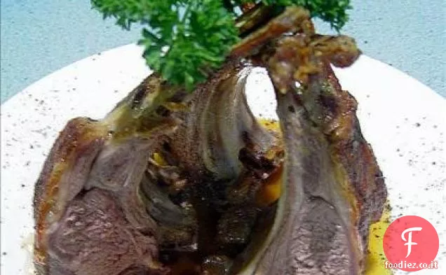 Cotolette di agnello con patate dolci al forno