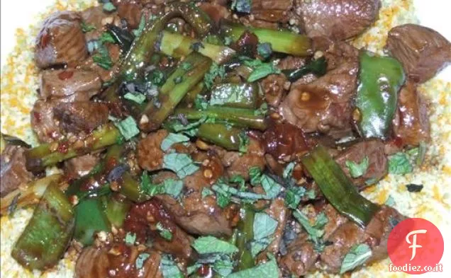 Agnello e pepe soffriggere