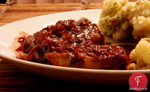 Costolette di agnello con salsa di porto