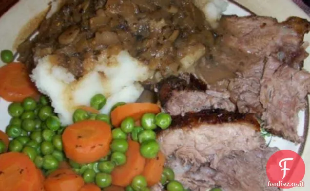 Agnello arrosto lento con Vino Bianco