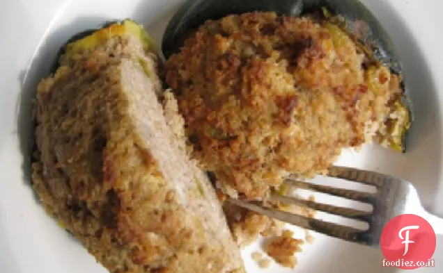 Zucca di ghianda ripiena di agnello e Bulgur