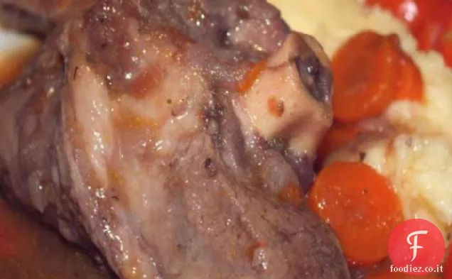 Stinchi di agnello brasati-Ricetta della pentola a pressione