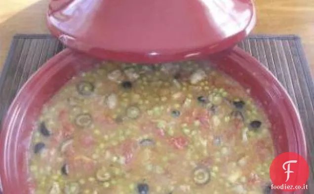 Tagine di agnello e piselli