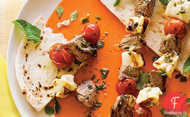 Agnello alla griglia e Kebab Halloumi