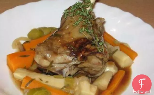 Gigot a La Cuillère-Agnello al cucchiaio cotto lento francese