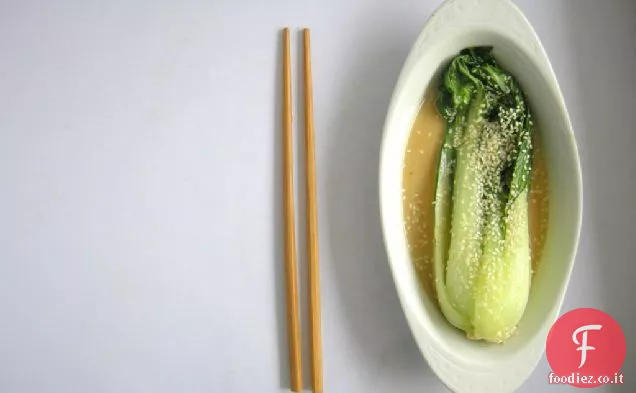 Bok Choy smaltato di Miso