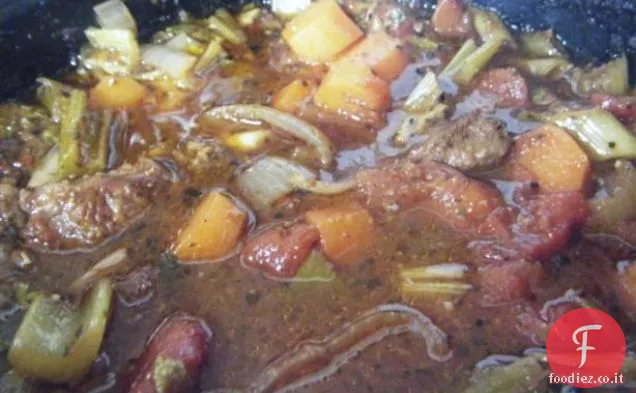 Stinchi di agnello brasati in salsa di arancia e Merlot (Pasqua)