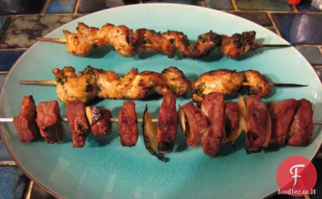 Bistecca alla griglia gonna in foglie di lattuga / Soia - Zenzero immersione Sau