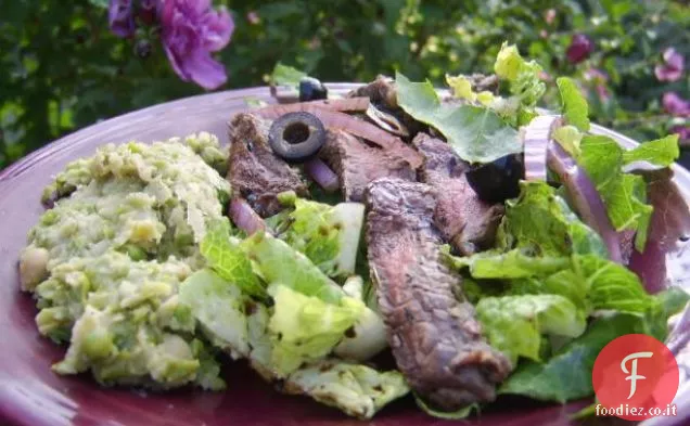 No-Cook Insalata di Roast Beef con Formaggio di capra e Balsamico