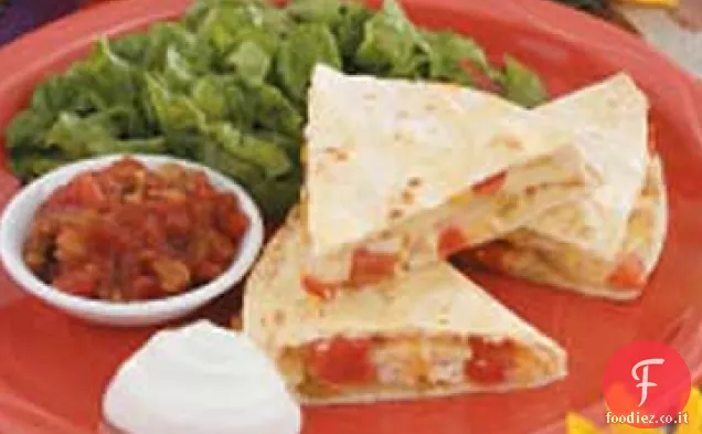 Quesadillas di pollo alla mela