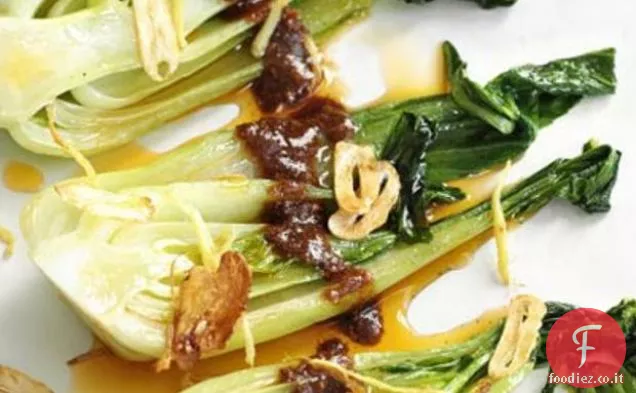 Pak Choi saltati in padella con salsa di sesamo