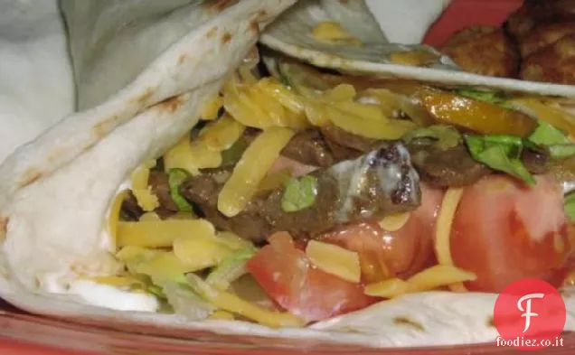 Fajitas di manzo al curry (basso contenuto di carboidrati)