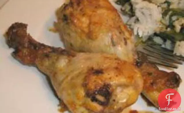 Cosce di pollo alla griglia con Arancia e Rosmarino