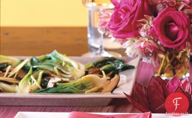 Baby Bok Choy con salsa Shiitake brasata