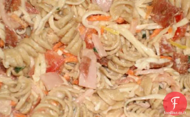 Tacchino, Pancetta Insalata di pasta con limone basilico spogliatoio