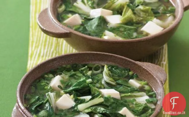 Verdure asiatiche e zuppa di Tofu