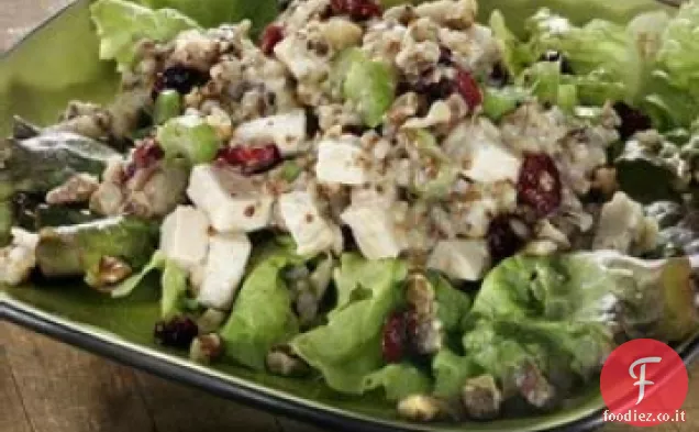 Tacchino, riso selvatico e insalata di mirtilli rossi