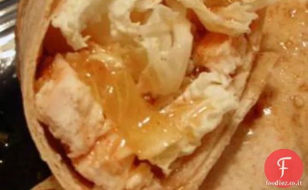 Panini piccanti di pollo all'arancia e al sesamo