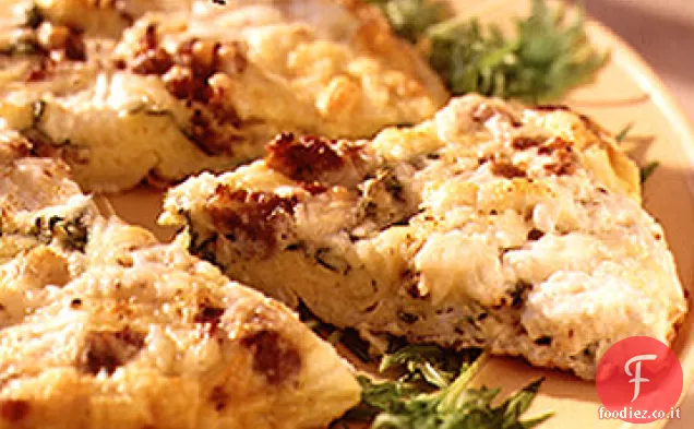 Frittata con Salsiccia e Pecorino