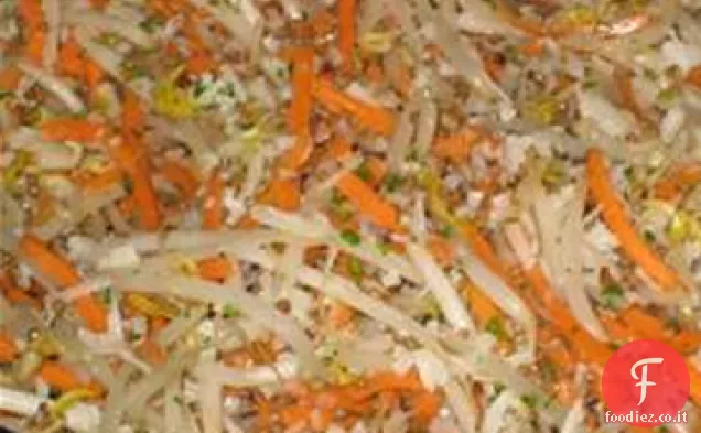 Insalata di carote e germogli di soia