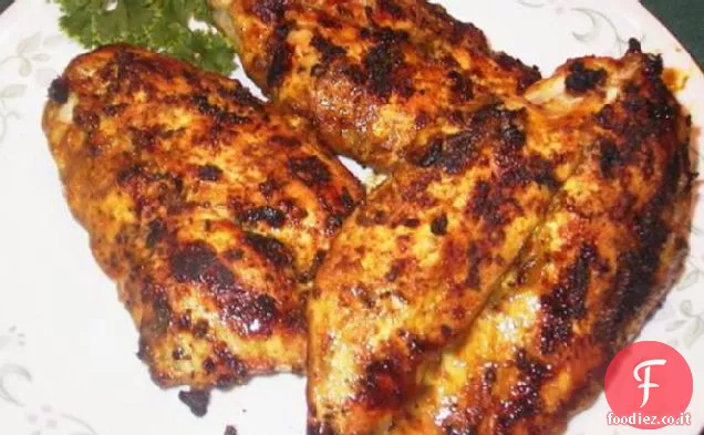 Petti di pollo in salsa di curry-Miele-Senape