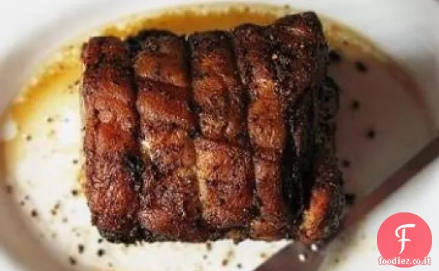 Lombo di maiale arrosto con salsa di birra