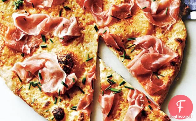 Pizza Prosciutto con Salsa Bianca piccante