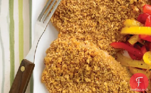 Cotolette di maiale impanate croccanti