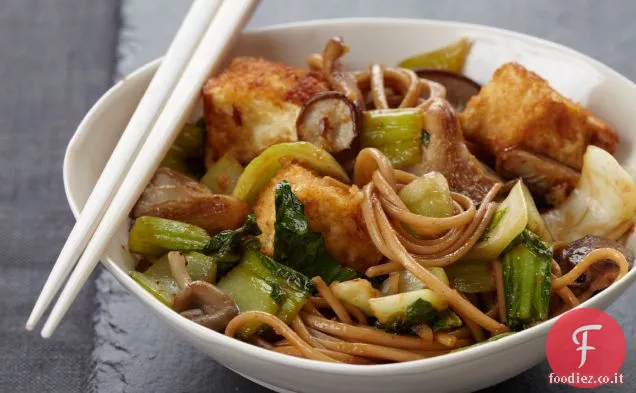 Tofu croccante con tagliatelle