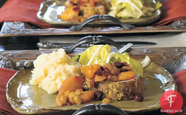 Rosmarino-Dijon Arrosto di maiale con composta di frutta autunnale