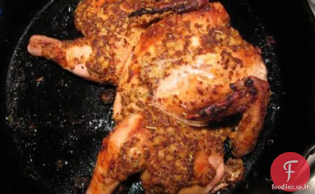 Gallina arrosto di selvaggina della Cornovaglia con glassa di senape