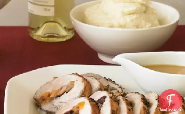 Lonza di maiale con ripieno di frutta secca e castagne